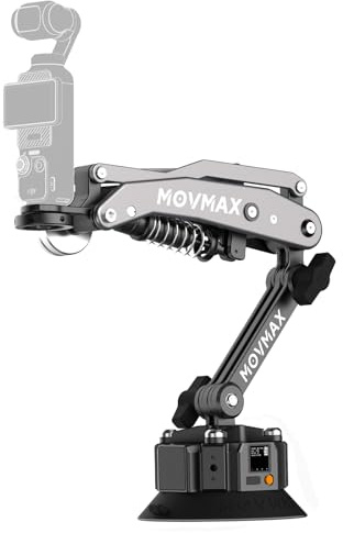 MOVMAX Blade Arm Aluminum Electronic Suction Cup Car Mount for Action Cams