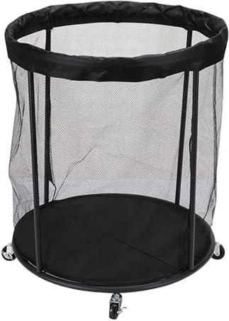 Ball Bin - Portable Container Organizer, Ball Holder | Garage Basket Net for Outdoor Garden Sports Pool Deck Storage Lightweight Carry Durable Design Suitable for Home Yard Playgrounds and Outdoor