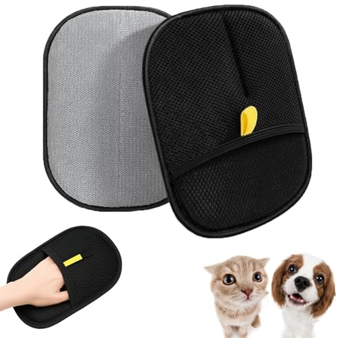 RxaGtn Handschuh Tierhaarentfernung, Katzenhaarentferner, 2 Stück Wiederverwendbare Tierhaarentferner Handschuh für Katzen und Hunde, Hundehaare Entfernen für Möbel, Kleidung und Teppiche