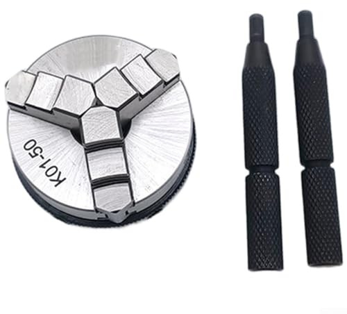 Portabrocas manual M14x1 K01-50, 3 mordazas de acero de alta dureza para máquinas de carpintería, rango de sujeción de 1-33 mm