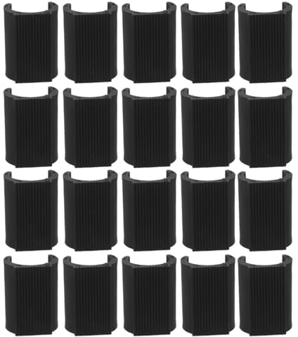 Homoyoyo 20 pièces Lot de Pinces Plastique Forme de U pour Tubes Patins Antidérapants pour Chaise Coussinets Noirs Sol Protège-Plancher Polyvalents Bureaux et Chaises