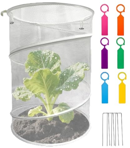 Plant Protector From Cats Indoor | Round Reusable Foldable Breathable Mesh Protector,Garden Plant Protection - for Indoor Winter Frost Season Flower Patio Porch Backyard Farm Park