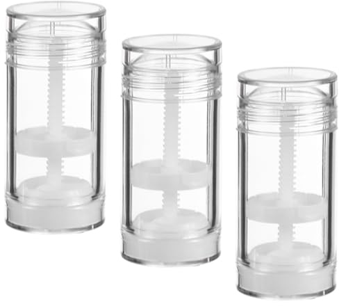 Ciieeo Lot de 3 Tubes Rechargeables Étanchéité et Nettoyage Facile 15g en As Couvercle pour Déodorant pour Maison et Voyage