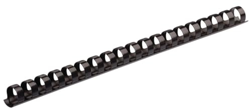 Fellowes A4 8 mm Plastic Binding Combs for Comb Binding Machine, Binds 21 to 40 Pages, Black, Pack of 25