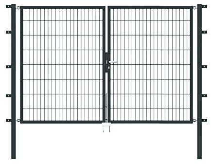 Alberts 648558 Doppeltor Flexo mit Zubehör | verschiedene Breiten und Höhen | anthrazit | Breite 250 cm | Höhe 160 cm