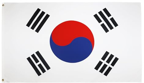 AZ FLAG Drapeau Corée du Sud 90x60 cm Coréen Polyester Léger 2 Œillets