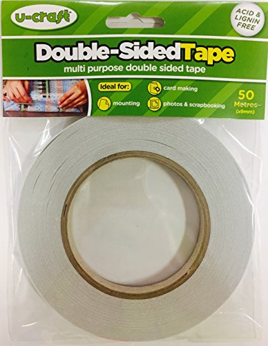 U-Craft Double Sided Clear Adhesive Tape 3mm x 50 metres