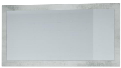 Vladon Spiegel Lima, Made in Germany, Wandspiegel mit Rahmen im modernen Stil, Beton Oxid Optik (110 x 52 cm)