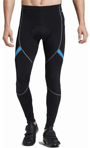 Santic Cykelbyxor Herr vadderade cykeltights för män Cykel Leggings Vinter Blå EU M