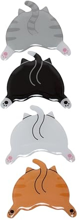 Pearhead Cat Butt Kitchen Magnets, Funny Cat Refrigerator Magnets for Fridge, Office and Locker Décor, Novelty Gift for Cat Lovers and Pet Parents, Set of 4