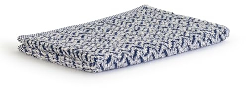 Möve Brooklyn Fischgrat Gästetuch 50 x 30 cm aus 85% Baumwolle / 10% Viskose / 5% Leinen, Nature/deep sea
