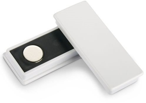 10 x Farbige Pinnwand-Magnete Haftmagnete NEODYM - 55 x 22,5 x 8,5mm - 6 Farben - Haftkraft 4,8kg - 10 Stück - Kühlschrankmagnet Memomagnet Büromagnet, Farbe: Weiß