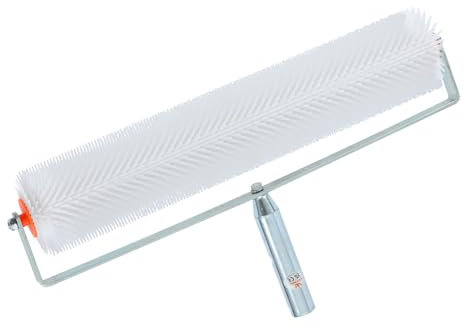 TOPWAY Spiked Screeding Compound Roller 500mm x 20mm Large Spikes Floor Preparation Latex Self Levelling Screed Roller