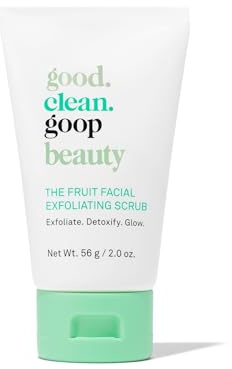 good.clean.goop beauty The Fruit Facial Exfoliating Scrub | Gentle Face Exfoliator to Smooth Skin Texture | AHA Glycolic Acid, Grape Seed Exfoliant & Chia Seed Oil | Cruelty Free | 2 fl oz