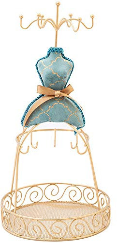 MEGAUK Schmuckständer Kettenständer Schmuckhalter Kettenhalter Schmuckaufbewahrung Schmuckbaum Schmuck Ketten Organizer Ständer mit Tablett für Halsketten Armbänder
