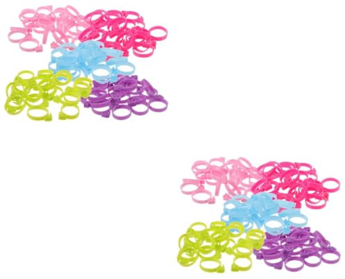 PRETYZOOM 100pcs Bag Sealing Clips Reusable Piping Bag Ties Silicone Material for Cooking Bakery and Parties