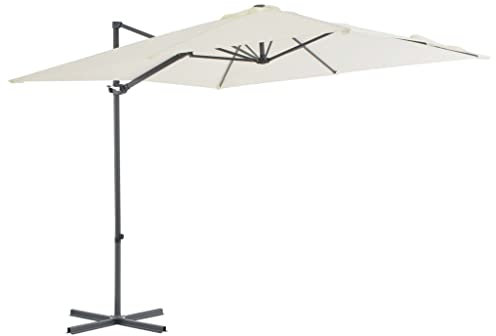 XGWKCNV Furniture Select Ampelschirm Gartenschirm mit Stahlstange 250x250 cm sand