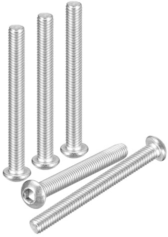 DTGN M6-1x50mm Linsenkopfschrauben mit Innensechskant - 20er Pack - Gut für Rennrad, Mountainbike, Auto, Motorrad - 304 Edelstahl weiß lackiert - Sechskant-Antriebsbefestigungen