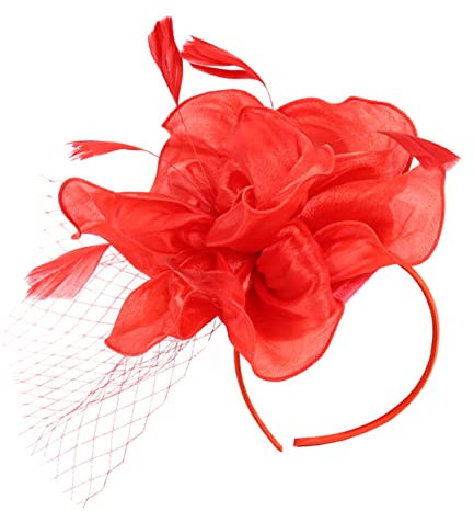 DEARMAMY Fascinator-Hut Stirnband für Damen Teeparty Kopfbedeckung und Stirnband-Clip für Hochzeitsbankett