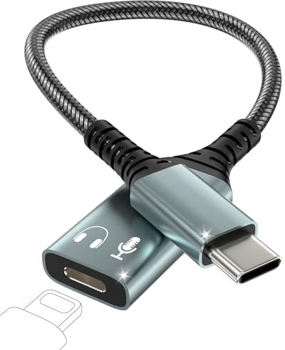 familaha Adaptateur Lightning vers USB C Audio, Adaptateur Casque USB Type C vers Lightning pour iPhone 16 15 Pro Max Plus, iPad Air/Pro, MacBook, Non pour la Charge/Le Transfert de données