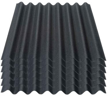 Onduline Easyline Dachplatte Wandplatte Bitumenwellplatten Wellplatte 6x0,76m² - schwarz