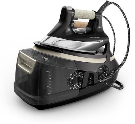 Rowenta Centro de Planchado Eco Steam Pro DG9661 – Potencia 2800 W, vapor 150 g/min, golpe 600 g/min, 8 bares, modo Eco, suela MicroSteam400 HD Láser, depósito extraíble 1,3 L (Reacondicionado)