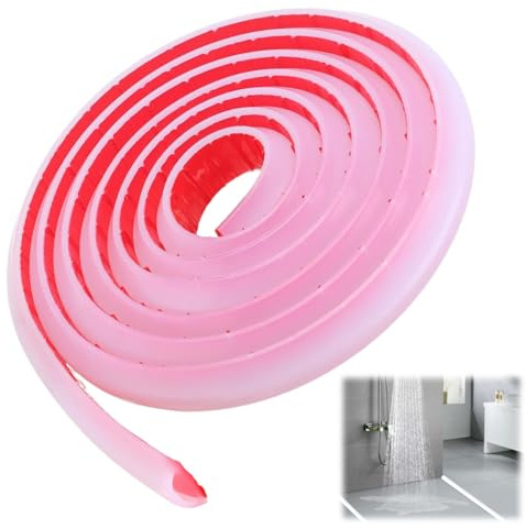 Barriera Doccia Ferma Acqua da 100 cm, Fermi D'Acqua Autoadesivi In Silicone Trasparente, Facile da Installare e Tagliare, per Separazione Umido/Asciutto Cabine Doccia, Lavandini, Cucina, Bagno