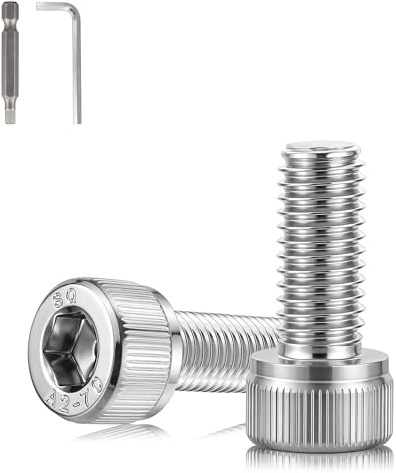 NZNSML 60 Stück Zylinderschrauben M5 x 10 mm Zylinderkopfschrauben mit Innensechskant A2 V2A Edelstahl Schrauben Vollgewinde Inbusschrauben für Möbel Mechanical mit Schraubendreherbit, Schlüssel