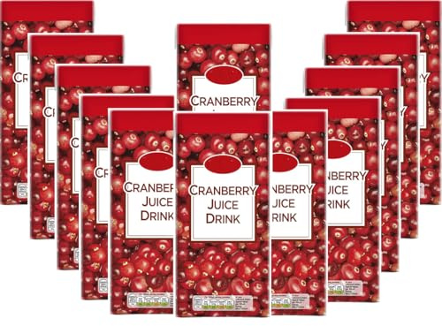 Cranberry Classic Juice Drink with Sugar and Sweetener, 1 Litre, Pack of 12