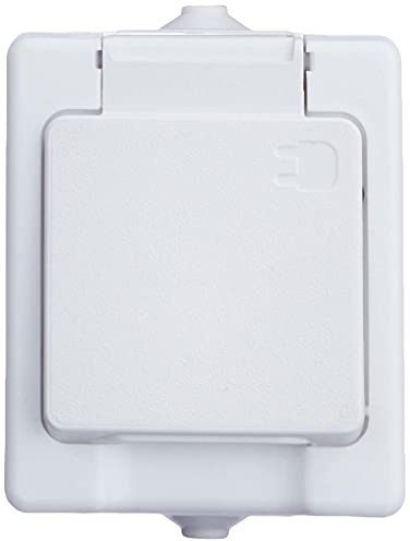 Kopp 100602003 Skyddskontakt Uttag med Lock, Arktis-Vit