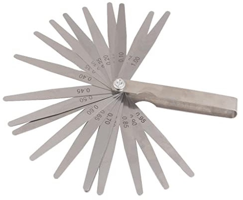 0.05-1.00mm 20 Cuchillas Calibre de Espesores de Herramienta de Configuración de Guitarra de Medición DIY