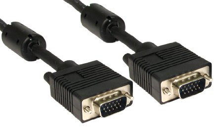 C4A® Fully Wired 8m SVGA/VGA Cable - ALL 15 Pins Connected/Male to Male/Triple Screened lead/Monitors, TV, Laptop etc
