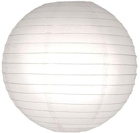 5 x Lampion schwer entflammbar weiß 90 cm