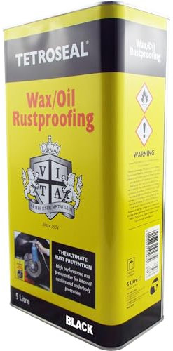 Tetroseal BLACK WaxOil Rustproof Protector 15L Protection Wax/Oil [3 x 5Litre Can] Powerful blend of oil waxes corrosion inhibitors and de-watering agents for a heavy duty rust preventative