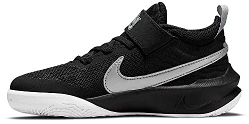 Nike Team Hustle D 10, Zapatillas, Black Metallic Silver Volt White, 27.5 EU