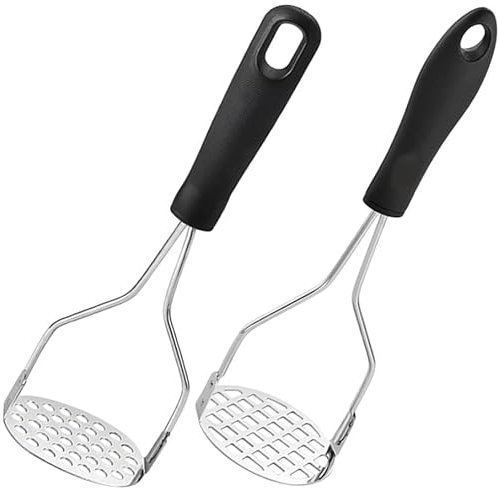 YXSH Pasapurés Manual, Prensa de Patatas, Machacador de Patatas, Triturador de Patatas, en Acero Inoxidable con Mango en Plastico, es Bueno para Hacer Puré de Frutas y Verduras 2pcs