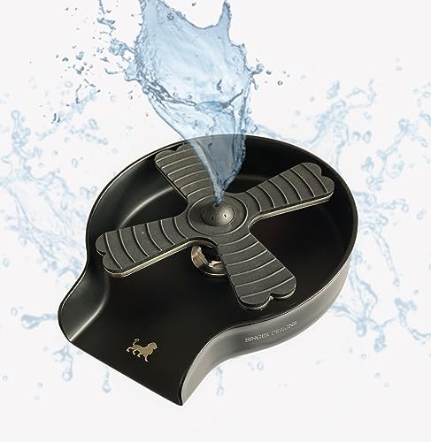Singer Designs-Automatischer Glasspüler-für Küchenspülen-Waschbecken-Gastronomie-Edelstahl Glassrinser-Tassenreiniger-Abspülzubehör-Glas-Schwarz-Matt-Echter Stahl-Kein Plastik-10L/Min Druck