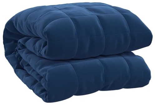 vidaXL Gewichtsdecke Blau 120x180 cm 9 kg Stoff