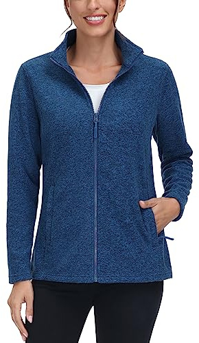 TACVASEN Women's Zip Up Sweatshirt Fleece Light Weight Jackets Casual