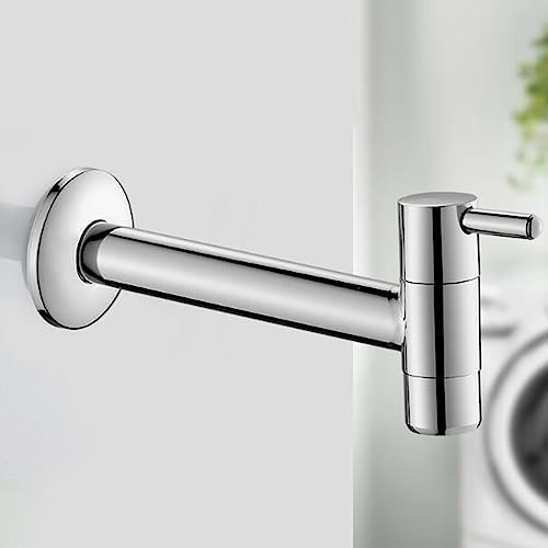 Robinet Lave Main Eau Froide Murale Chromé Laiton Robinet Mural-Long