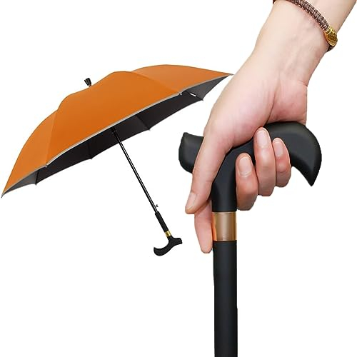 AVIITI Spazierstock Regenschirm, Winddichter, Selbst Schützender, Leichter Regenschirmstock, Zum Klettern, Wandern, Abhängen Bei Regen,E,83cm/33inch