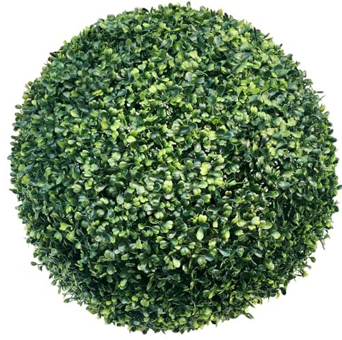 MHUQIA Buchsbaumkugel künstlich Buchsbaum Buchskugeln Garten Deko 23cm, Buchsbaum Kugel künstlich Buchskugel Buchsbaumkugel Künstlich Buchsbaum Kugel Formschnitt Kunstpflanze Dekopflanze