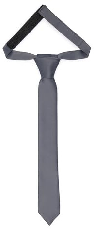 Ladeheid barn slips för pojkar – elegant matt utseende, förbunden med ett kardborreband, perfekt för speciella tillfällen – snygg slipsstorlek 31 cm x 4 cm TKM, grafit, 31cm x 4cm