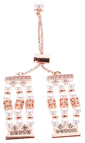 jojofuny 2St 45 Armband Uhrenkette Metall Armbandband aktiv Watch bracelet Pearl watchband Armbänder Armbandkette Kettenarmband Gurt Perlenkette Kettengürtel die Kette Anschauen