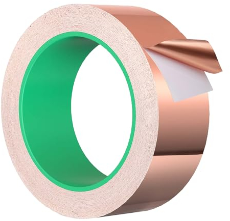 DeJivsin Nastro di rame contro le lumache, 30 mm x 20 m, Rame Foil Tape, Nastro in Schermatura EMI, Protezione Contro Lumache, Nastro di Rame, Saldatura e Difesa dalle Lumache ECC