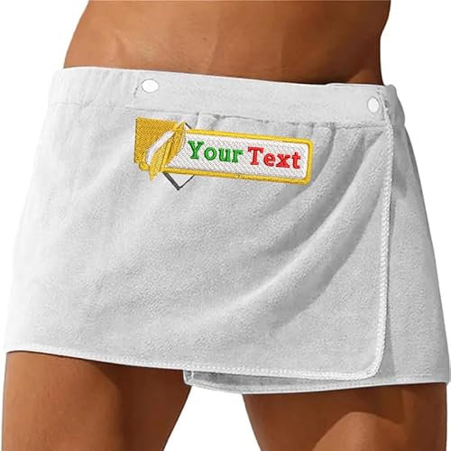 haoduanduan Albornoces para hombre, con logotipo y nombre, toallas de playa bordadas personalizadas, faldas cortas de ducha, pantalones de ducha, envoltura de baño, spa, sauna, toalla de baño, toallas