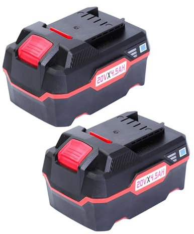 HHiMXPO 2Packs 20V 4.5Ah Li-Ion Ersatzbatterien Kompatibel mit Parkside 20 V Akku Werkzeuge und Ladegerät PLG 20