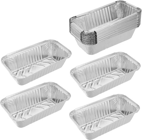 Boîtes à Barbecue Jetables en Aluminium 25 Pièces Argentées