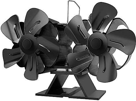 YAZIONG Stove Fan for Log Burner and Wood Burner - Heated Powered Fireplace Fan - Eco Wood Stove (SF703)