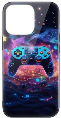 CRIVOTA For iPhone 14 Pro Max Case - All-new Game Controller Design, Glass Back + TPU Inner Shell, Scratch-Resistant, Military-Grade Protection, Precise Cutouts, Cell Phone Cases for Men Women